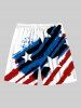 Ink Painting Splatter Patriotic American Flag Print Plus Size Matching Outfit For Couples -  