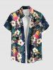 Tropical Leaf Hibiscus Flowers Flamingo Pineapple Print Plus Size Matching Hawaii Beach Outfit For Couples -  