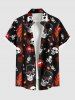 Skulls Fireflame Guitar Lips Rose Flower Print Plus Size Matching Outfit For Couples -  