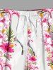 Hibiscus Flowers Tropical Leaf Flamingo Print Plus Size Matching Hawaii Beach Outfit For Couples -  
