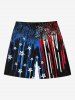Fireworks Patriotic American Flag Paint Drop Print Plus Size Matching Outfit For Couples -  