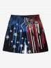 Fireworks Patriotic American Flag Paint Drop Print Plus Size Matching Outfit For Couples -  