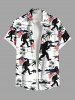 Patriotic American Flag Coconut Tree Gorillas Print Plus Size Matching Outfit For Couples -  