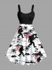 Patriotic American Flag Coconut Tree Gorillas Print Plus Size Matching Outfit For Couples -  