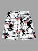 Patriotic American Flag Coconut Tree Gorillas Print Plus Size Matching Outfit For Couples -  