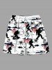Patriotic American Flag Coconut Tree Gorillas Print Plus Size Matching Outfit For Couples -  