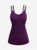 Ensemble chemisier transparent en dentelle fleurie et haut caraco grande taille - Violet Terne 4X | US 26-28