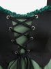 Gothic Plus Size Cold Shoulder Lace Up Layered Handkerchief Asymmetric Corset Renaissance Dress -  