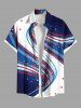 Patriotic American Flag Colorblock Print Plus Size Matching Outfit For Couples -  