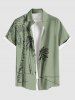 Ensemble chemise hawaïenne et barboteuse grande taille, imprimé cocotier, pour couple - Vert clair 