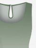 Combinaison hawaïenne cintrée grande taille à imprimé ombré cocotier - Vert clair 6X