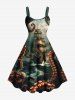 Octopus Ship Sea Wave Crusie Print Plus Size Matching Hawaii Beach Outfit For Couples -  