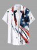 Painting Splatter Patriotic American Flag Curve Print Plus Size Matching Outfit For Couples -  