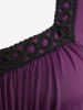 Plus Size Bell Sleeves Ruched Braided Buckle Belted A Line Renaissance Midi Dress -  