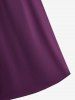 Plus Size Bell Sleeves Ruched Braided Buckle Belted A Line Renaissance Midi Dress -  