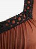 Plus Size Bell Sleeves Ruched Braided Buckle Belted A Line Renaissance Midi Dress -  