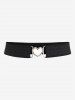Robe trapèze grande taille à empiècements superposés en dentelle et fleurs roses avec ceinture amovible - Rouge foncé 3X | US 22-24
