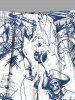 Plus Size Skull Pirate Ship Rudder Cruise Print Hawaii Beach Shorts For Men -  