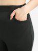 Pantalon évasé grande taille à volants et motif toile d'araignée - Noir 5x | US 30-32