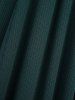 Plus Size Shell Buckle Waist Ruched Panel Sheer Mesh Flare Sleeves Dress -  