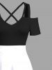 Tenue assortie grande taille à imprimé tête de mort et rose pour couple - Blanc 
