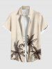 Coconut Tree Hand-painted Print Plus Size Matching Hawaii Beach Outfit For Couples -  