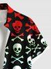 Ombre Skull Bone Print Plus Size Matching Outfit For Couples -  