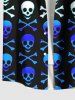 Ombre Skull Bone Print Plus Size Matching Outfit For Couples -  