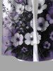 Plus Size Flowers Leaf Ombre Colorblock Print Buttons Pocket Hawaii Shirt For Men -  