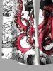 Skull Octopus Pirate Sailboat Print Plus Size Matching Cruise Beach Outfit For Couples -  