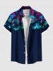 Tropical Leaf Zig Zag Print Plus Size Matching Hawaii Beach Outfit For Couples -  
