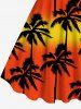 Plus Size Coconut Tree Ombre Print Hawaii A Line Tank Dress -  