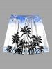 Coconut Tree Sea Waves Cloud Print Plus Size Matching Hawaii Beach Outfit For Couples -  