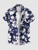 Flowers Leaf Tropical Print Plus Size Matching Hawaii Beach Outfit For Couples -  