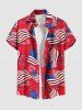 Patriotic American Flag Fireworks Print Plus Size Matching Outfit For Couples -  