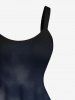 Plus Size Coconut Tree Ombre Midnight Print Hawaii A Line Tank Dress -  