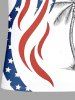 Patriotic American Flag Coconut Tree Print Plus Size Matching Outfit For Couples -  