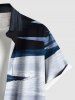 Chemise hawaïenne grande taille à imprimé ombré et blocs de couleurs Seacoast pour homme - Bleu 3XL