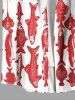 Plus Size Patriotic American Flag Fish Print Buttons Pocket Shirt For Men -  