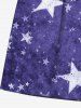 Patriotic American Flag Star Sparkling Sequin 3D Print Plus Size Matching Outfit For Couples -  