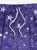 Patriotic American Flag Star Sparkling Sequin 3D Print Plus Size Matching Outfit For Couples -  