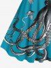 Octopus Jellyfish Print Plus Size Matching Hawaii Sea Creatures Beach Outfit For Couples -  