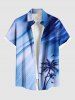 Coconut Tree Bird Ombre Print Plus Size Matching Hawaii Beach Outfit For Couples -  