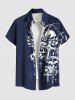 Skull Cross Wings Print Plus Size Matching Outfit For Couples -  