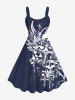 Skull Cross Wings Print Plus Size Matching Outfit For Couples -  