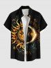 Galaxy Sun Moon Star Sunflowers Print Plus Size Matching Hawaii Beach Outfit For Couples -  