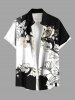 Flower Branch Print Plus Size Matching Hawaii Beach Outfit For Couples -  
