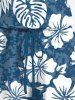 Combinaison grande taille à imprimé floral hawaïen, feuilles tropicales, hibiscus, cordon de serrage et poches - Bleu Ciel S