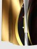 Plus Size Curve Light Beam Ombre Colorblock Print Buttons Pocket Shirt For Men -  