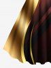 Plus Size Curve Light Beam Ombre Colorblock Print Tank Dress -  